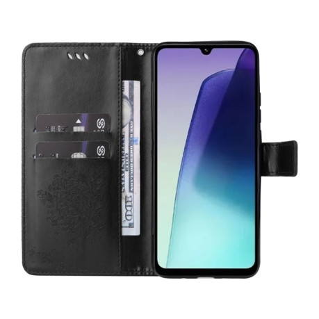 Чохол-книжка Happy Cat Pattern для Xiaomi Redmi 14C 4G/Poco C75/Redmi A4 5G - чорний