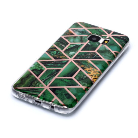 Чехол Plating Marble Pattern для Samsung Galaxy S7 - зеленый