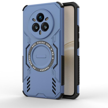 Противоударный чехол Armor Magnetic Ring для Realme 14 Pro+ 5G - синий