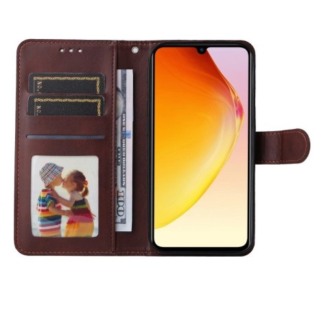 Чохол-книжка Classic Calf Texture Flip Leather для Vivo V25 5G/V25e 4G/X80 Lite - коричневий