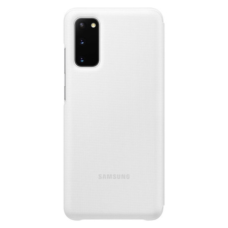 Оригінальний чохол-книжка Samsung LED View Cover Samsung Galaxy S20 white (EF-NG980PWEGRU)