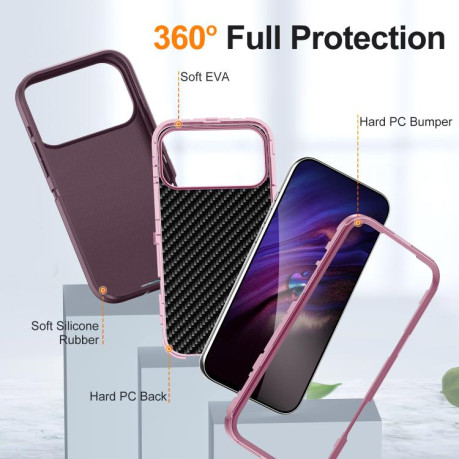 Двосторонній протиударний чохол Life Waterproof Rugged для iPhone 17 Pro Max - рожевий