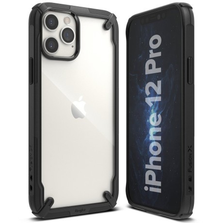 Оригинальный чехол Ringke Fusion X Design durable на iPhone 12 Pro / iPhone 12 - black