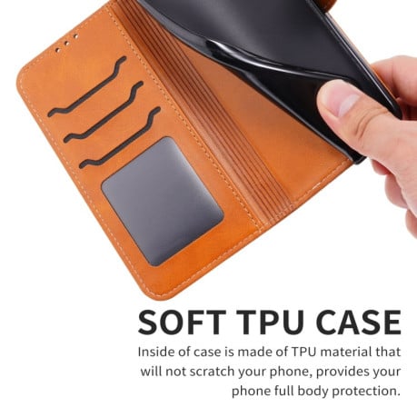 Чехол-книжка Happy Cat Pattern на Samsung Galaxy A26 5G / A17 5G - желтый