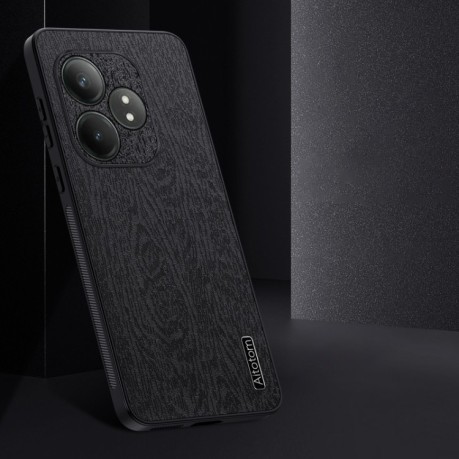 Чохол Tree Bark Leather Shockproof для Realme GT Neo6 SE - чорний