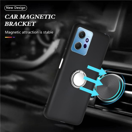 Противоударный чехол Matte with Ring Holder для Xiaomi Redmi Note 14 4G 164.48mm - серебристый
