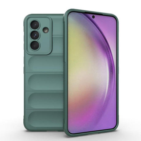 Силиконовый чехол Magic Flannel для Samsung Galaxy A56 5G - зеленый