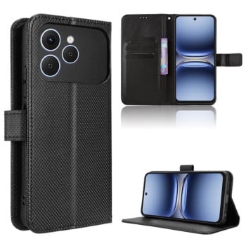Чехол-книжка Diamond Texture на Tecno Spark 40 4G — чёрный