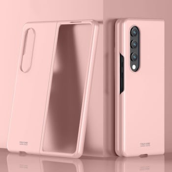 Противоударный чехол Skin Feel Frosted для Samsung Galaxy Fold4 - розовый