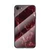 Скляний чохол Colored Painting Marble Pattern на iPhone SE 3/2 2022/2020/7/8 - червоний