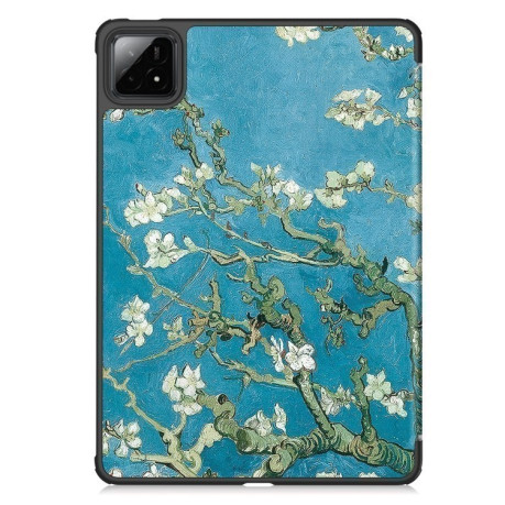 Чехол-книжка Custer Painted 3-Fold Stand Leather Smart для Xiaomi Pad 7 / 7 Pro - Blossom