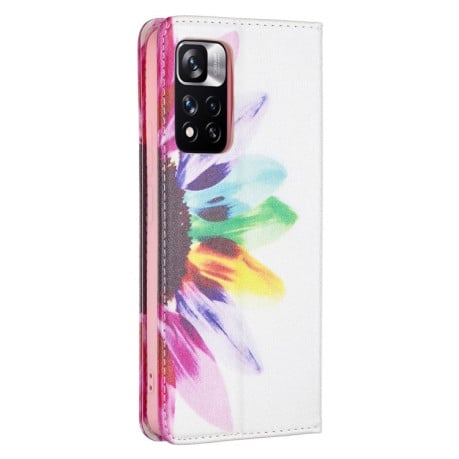 Чохол-книжка Colored Drawing Pattern Invisible Xiaomi Redmi Note 11 Pro 5G (China)/11 Pro+ - Sun Flower