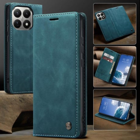Чехол-книжка CaseMe-013 многофункциональный с кармашком на карт на Xiaomi 15T - синий