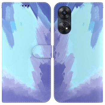 Чехол-книжка Watercolor Pattern для OPPO Reno8 T 4G - Snow