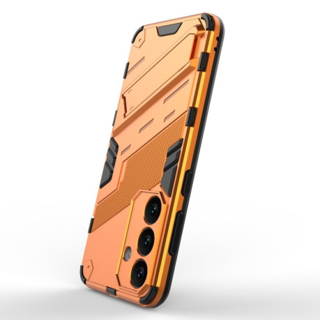 Противоударный чехол Punk Armor для Samsung Galaxy S24 5G - оранжевый