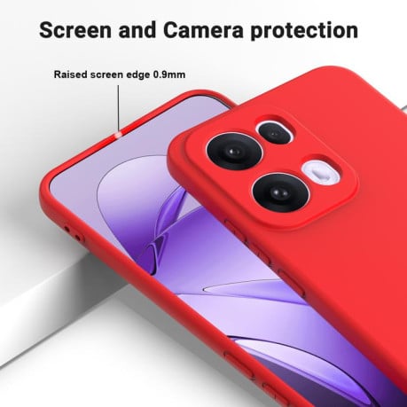 Силіконовий чохол Solid Color Liquid Silicone на OPPO Reno13 Pro 5G - червоний