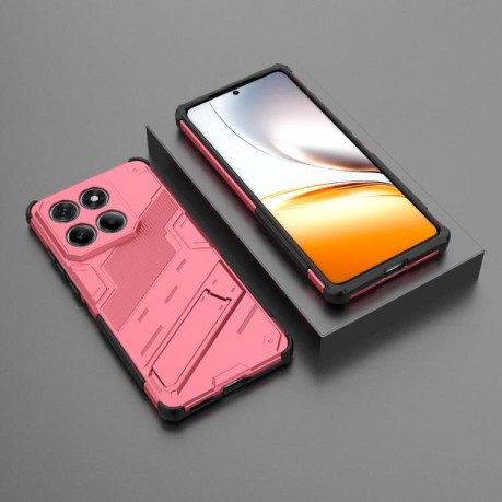Противоударный чехол Punk Armor для Motorola Edge 60 Fusion 5G - светло-красный