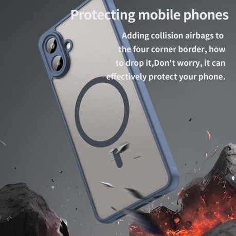 Чохол Fan Dun Series гібрид з Magsafe та захистом камери на Samsung Galaxy A07 4G - синій
