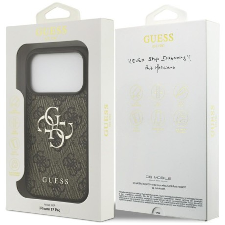 Оригинальный чехол Guess 4G Big Logo на iPhone 17 Pro - Brown