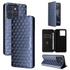Чехол-книжка Cubic Grid Calf Texture на Motorola Edge 70 5G — синий