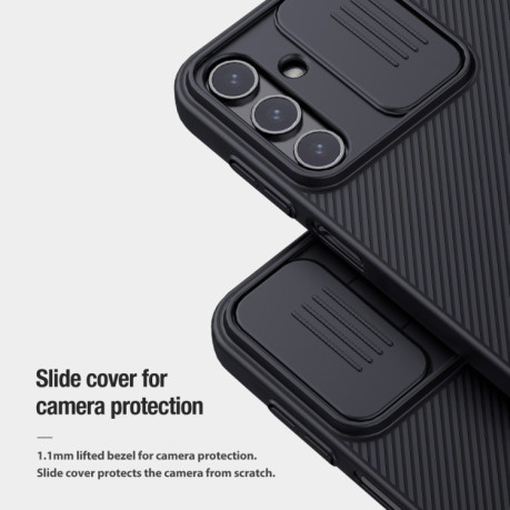 Противоударный чехол NILLKIN Black Mirror Series на Samsung Galaxy A25 - черный