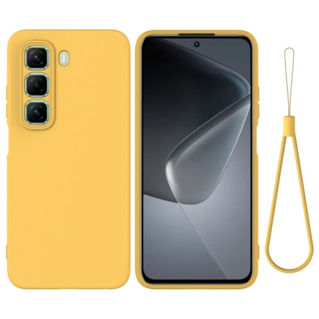 Силіконовий чехол Solid Color Liquid Silicone на Infinix Hot 50 Pro+ - жовтий