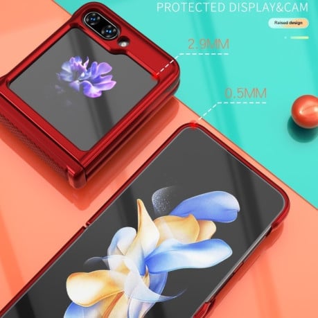 Противоударный чехол Sliding Window Hinge для Samsung Galaxy  Flip 6 5G - красный