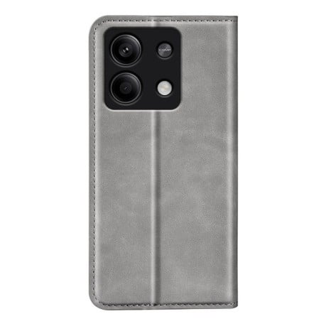 Чехол-книжка Retro Skin Feel Business Magnetic на Xiaomi Redmi Note 13 5G - серый
