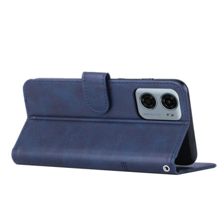 Чехол-книжка Stitching Calf Texture для Motorola Moto G05 - синий