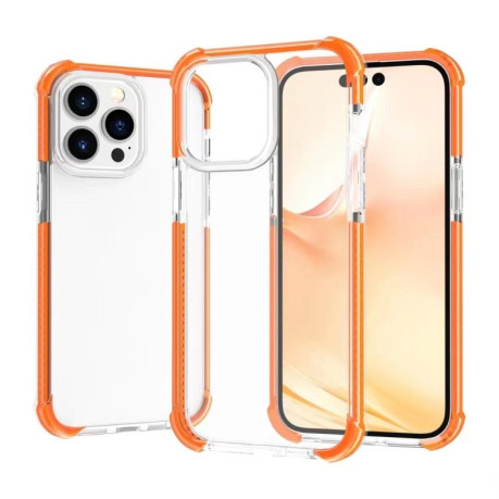 Противоударный чехол Acrylic Four Corners для iPhone 14 Pro -  оранжевый