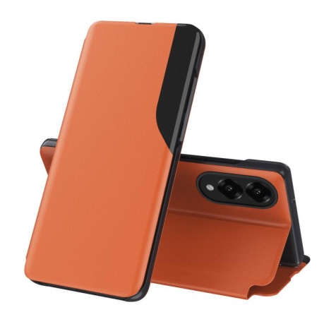 Чехол-книжка Clear View Standing Cover для Samsung Galaxy S25 Edge 5G - оранжевый