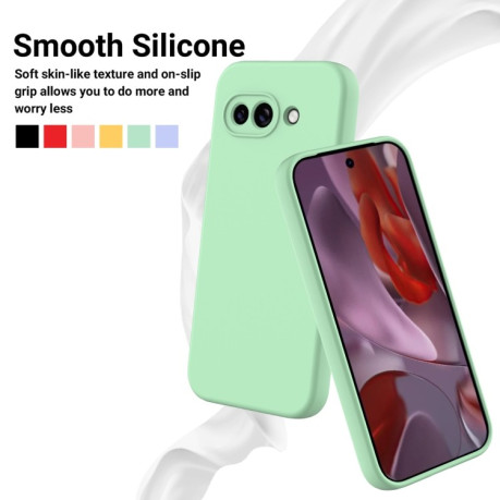 Силіконовий чохол Solid Color Liquid Silicone на Google Pixel 9a - зелений