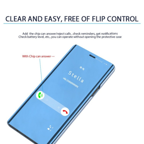 Чехол книжка Clear View на Samsung Galaxy Note 9 - синий