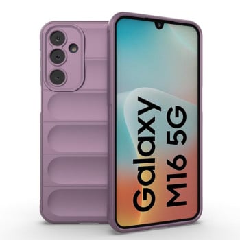 Силиконовый чехол Magic Flannel для Samsung Galaxy M16 5G - фиолетовый