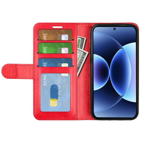 Чохол-книжка R64 Texture Single для Xiaomi 17 Pro — червоний