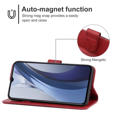 Чехол-книжка EsCase Leather для Vivo iQOO Z3 5G (CN)/Y72 5G (Vietnamese)/Y53S 5G/Y52 5G/T1X/iQOO Z5X - красный