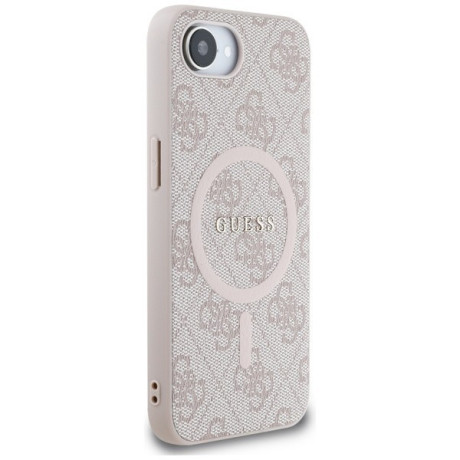 Оригинальный чехол Guess 4G Ring Classic MagSafe для iPhone 16e - Pink