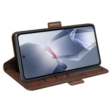 Чохол-книжка Dual-side Magnetic Buckle для OnePlus 13R/Ace 5/Ace 5 Pro - коричневий