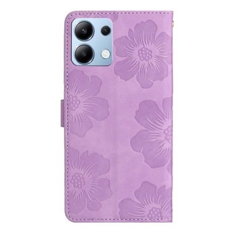 Чохол-книжка Flower Embossing Pattern для Xiaomi Redmi Note 14 4G - фіолетовий