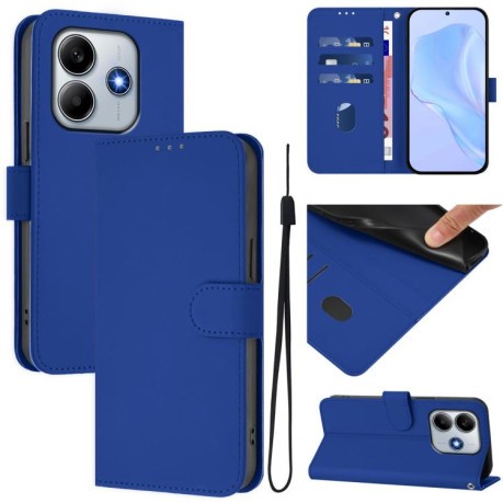 Чехол-книжка Skin Feel Solid Color Leather для Xiaomi Poco M7 Pro 5G - синий