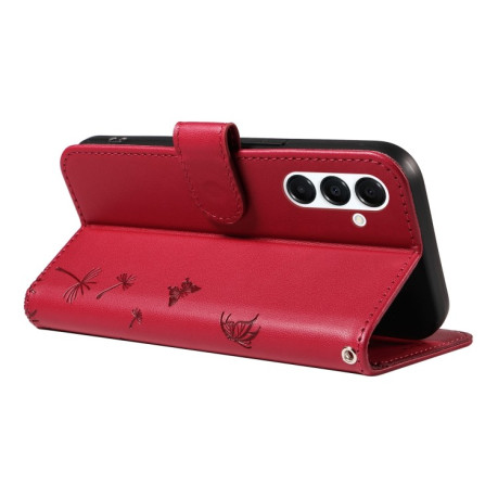 Чехол-книжка Dandelion Embossed Pattern Flip Leather для Samsung Galaxy A26 5G - красный