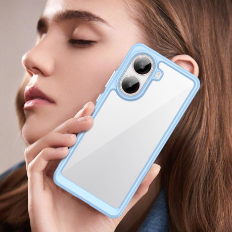 Противоударный чехол Colorful Acrylic Series для Xiaomi Poco X7 Pro - синий