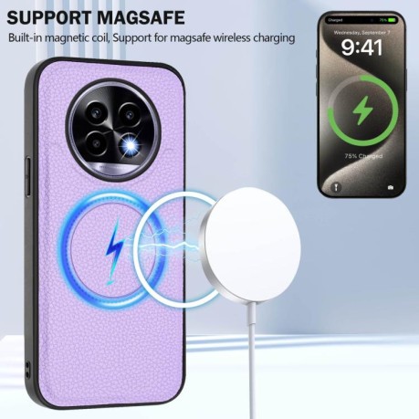Чохол CX01 Detachable Magsafe Magnetic Card Bag для Realme 13 Pro / 13 Pro+ - фіолетовий