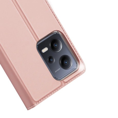 Чехол- книжка DUX DUCIS Skin Pro Series на Xiaomi Redmi Note 12/ Poco X5 5G - розовое золото