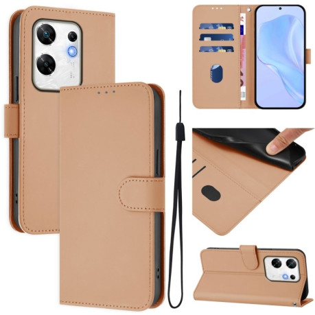 Чехол-книжка Skin Feel Solid Color Leather для Infinix Zero 30 4G - Nude
