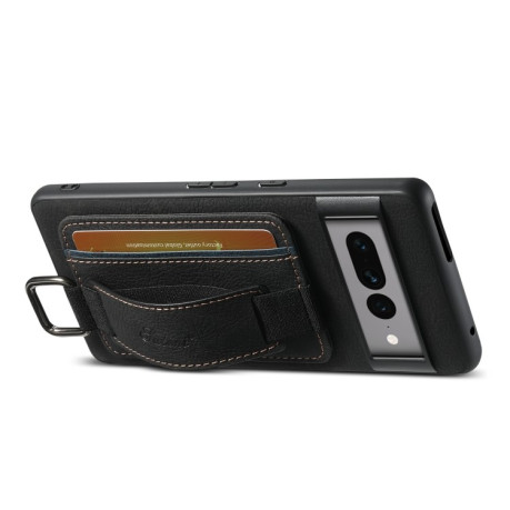 Противоударный чехол Suteni H13 Card Wallet для Google Pixel 8a  - черный