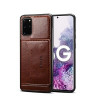 Чехол Dibase Crazy Horse Texture на Samsung Galaxy  S20 Plus -коричневый