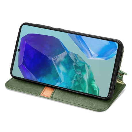 Чехол-книжка Cubic Grid для Samsung Galaxy A16 5G - зеленый