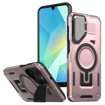 Протиударний чохол Shield Frame Holder MagSafe  для Samsung Galaxy A16 5G - рожеве золото