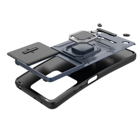 Противоударный чехол Sliding Camshield для Xiaomi Redmi Note 13 5G - синий